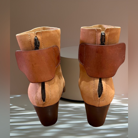 Rag & Bone Ryland Nubuck Ankle Boot Tan Ladies Au 4.5 /EU36 -Block Heel RRP $550 - Picture 5 of 11